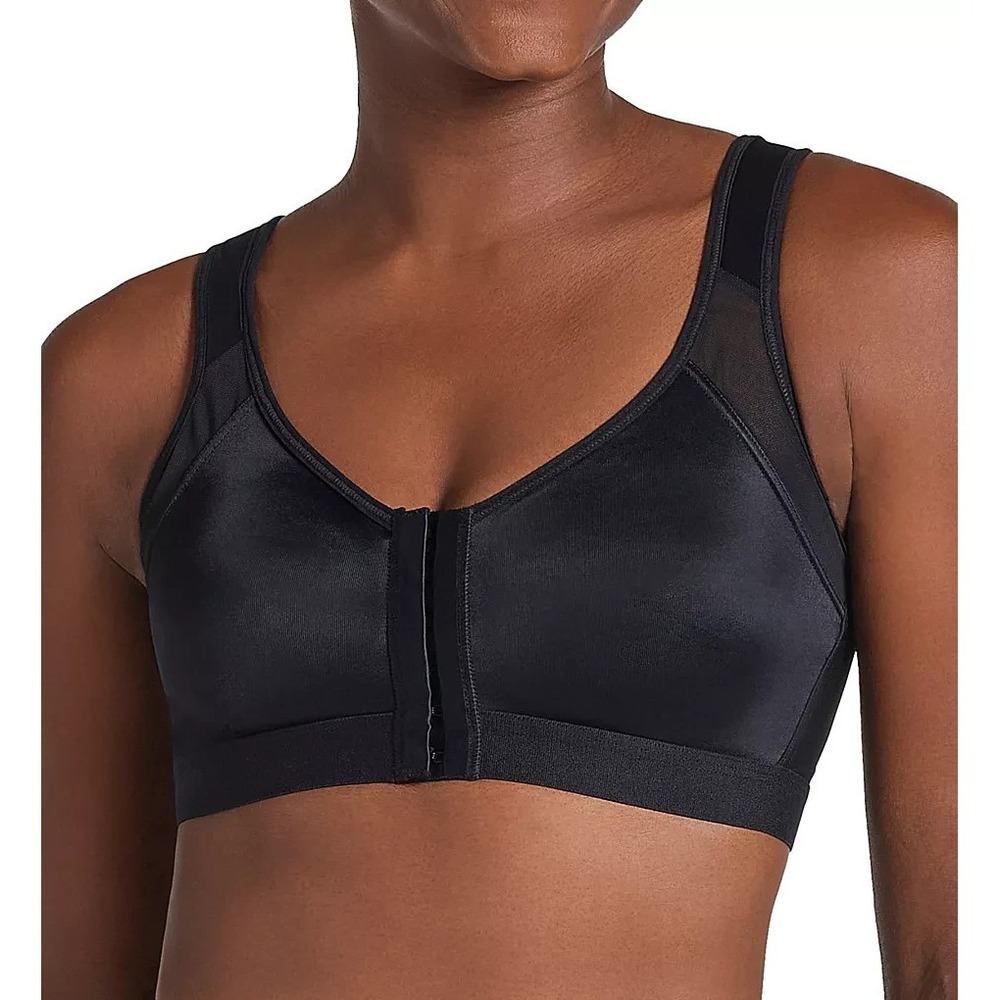 Leonisa Posture Corrector Back Support Wireless Bra Light Black Size 38DD 38 DD
